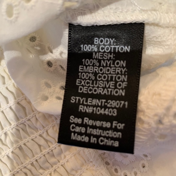 NWT Altar'd State Ivory Eyelet Etta Top - Picture 6 of 6